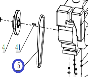 Ремень приводной зубчатый (17х838Li) для TSS-WP170/V-Belt , №5 (CNP300005)