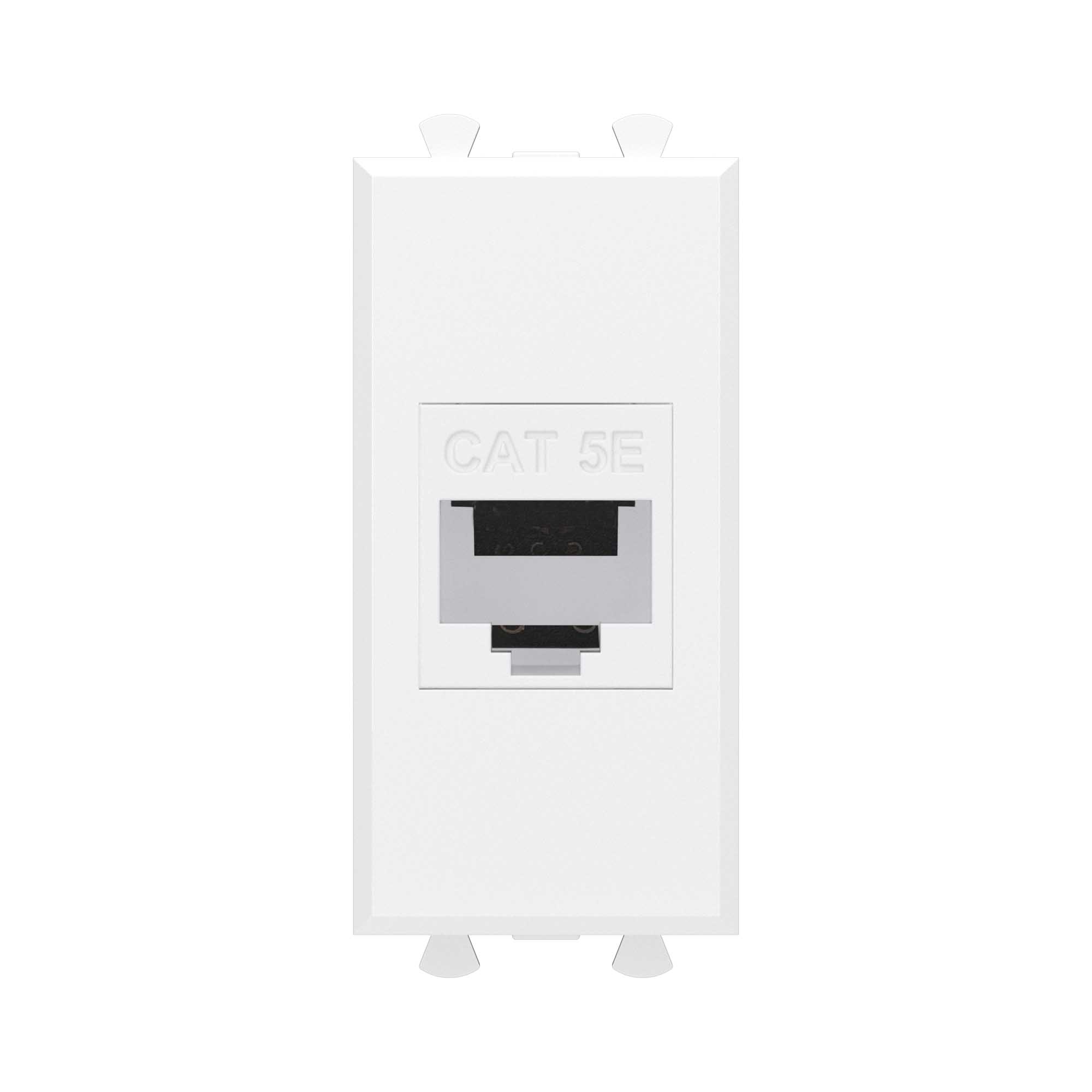 Avanti Компьютерная розетка RJ-45 без шторки модульная кат.5е экранированная Белое облако 1 модуль