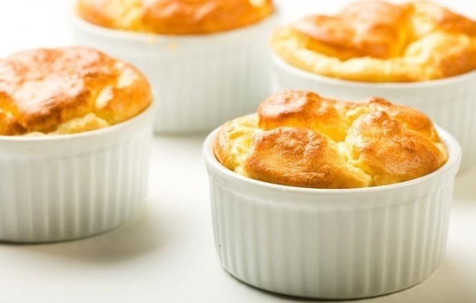 Быстрое суфле из творога с яблоком
