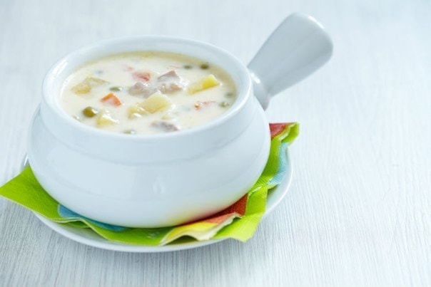 Сырный суп с курицей