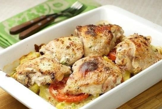 Курица в кефире