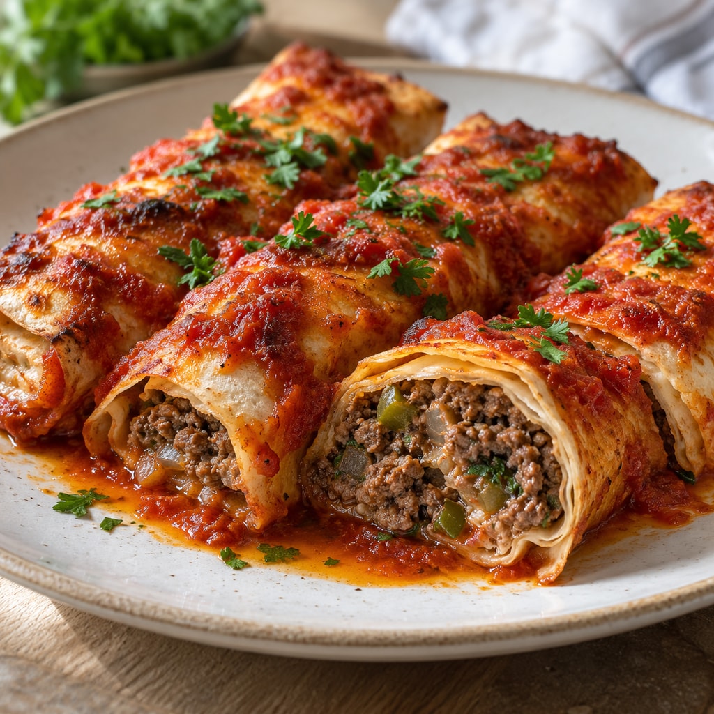 Мясной рулет в лаваше по-турецки