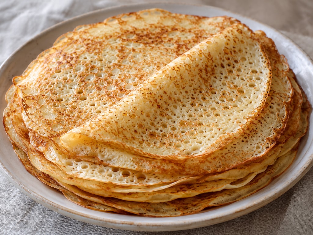 Блины с дырочками на молоке
