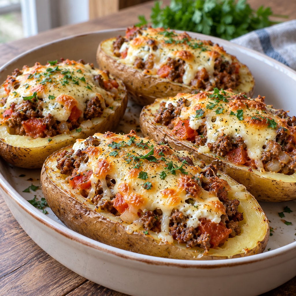 Картошка с мясом и сыром