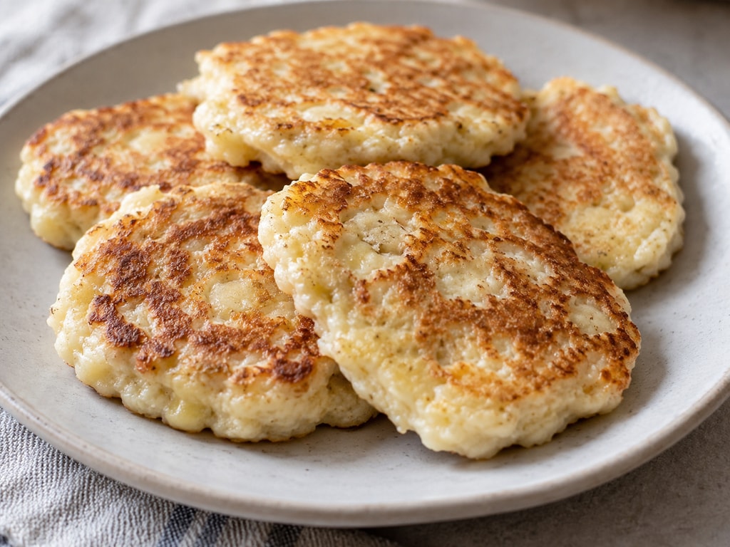 Диетические панкейки с бананом и творогом