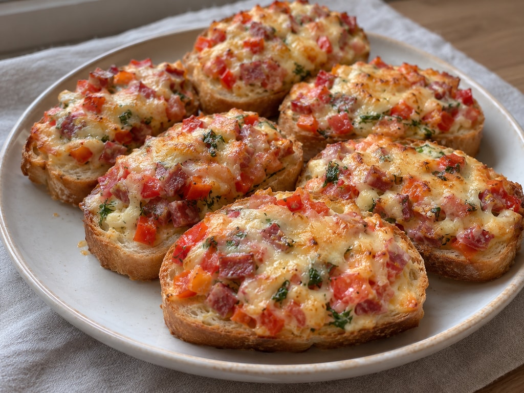 Горячие бутерброды с колбасой и овощами