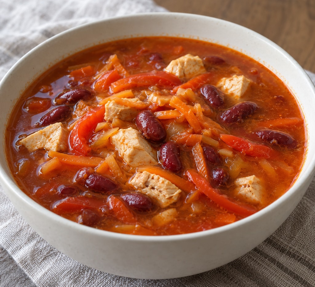 Суп с фасолью и курицей