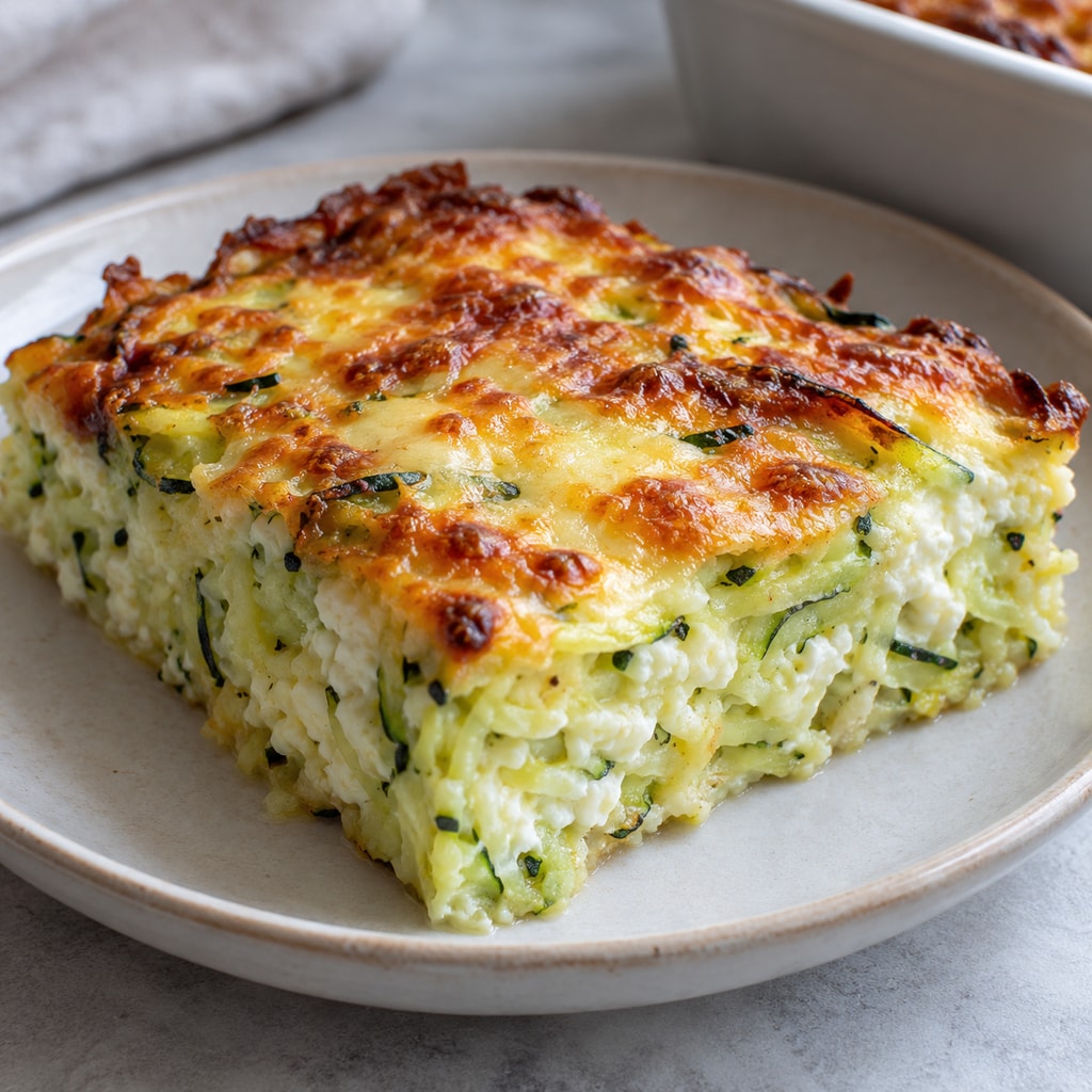 Творожная запеканка с кабачками