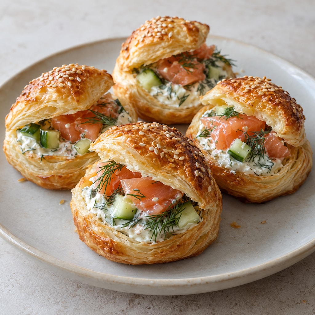 Закуска Ракушки с красной рыбой