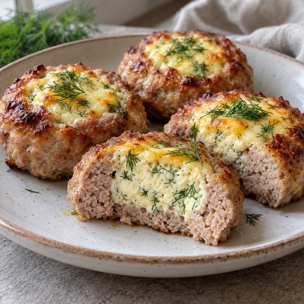 Мясные гнезда со сливочной начинкой