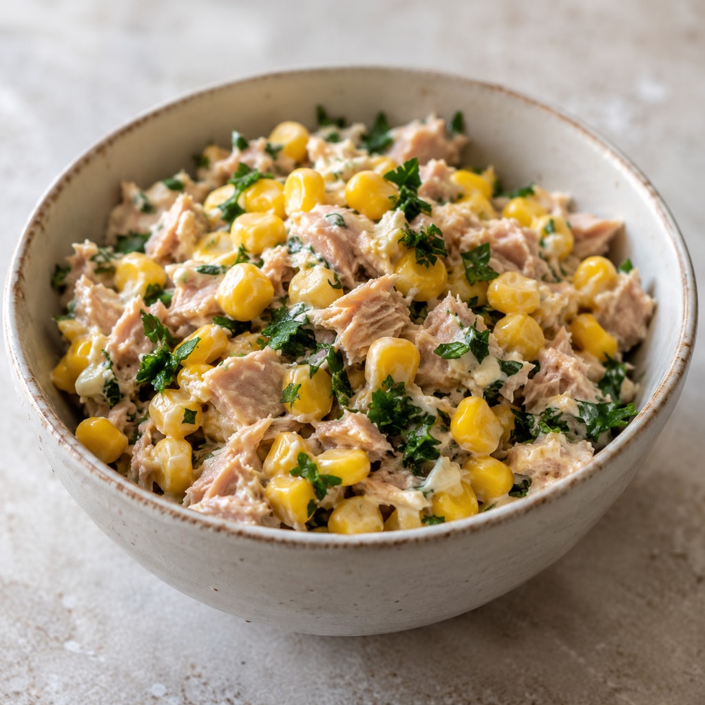 Салат с тунцом и кукурузой