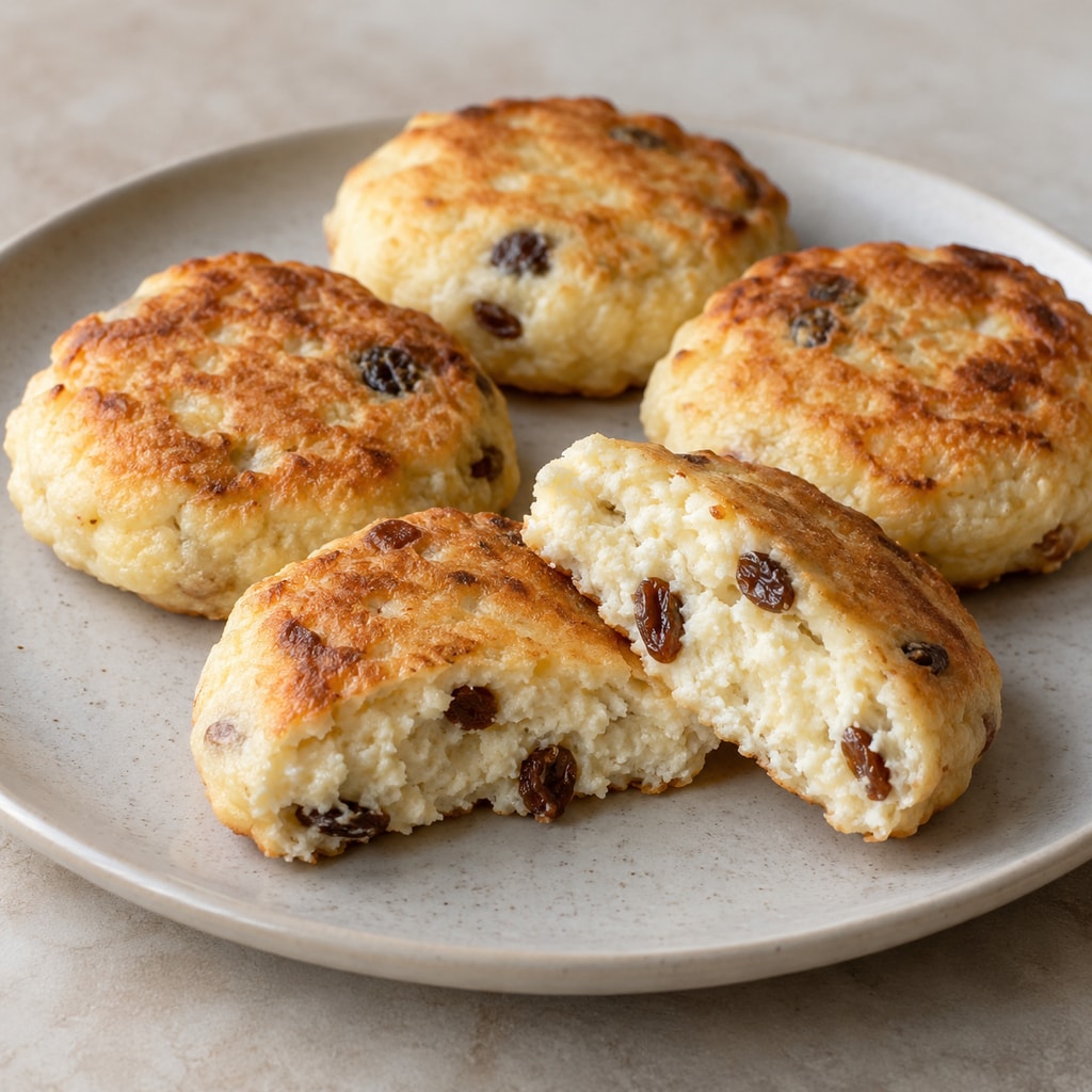 Печёные сырники с бананом и изюмом