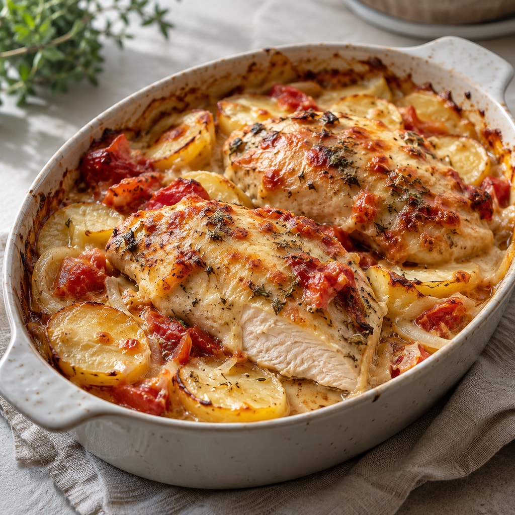 Куриные грудки, запеченные в сливках под сыром