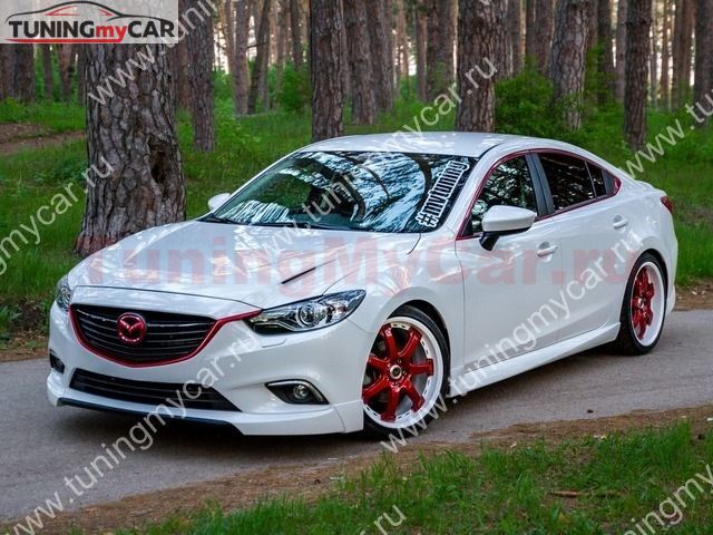 Клыки переднего бампера SkyActivSport для Mazda 6 2013-