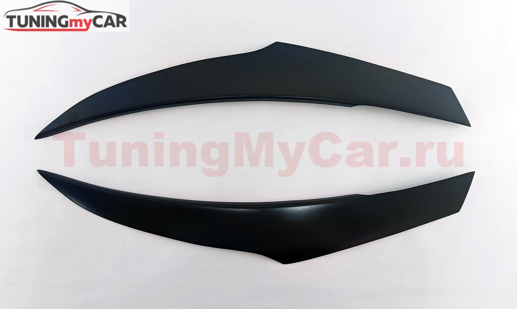 Накладки на передние фары (реснички) для Hyundai Solaris седан 2010-2014
