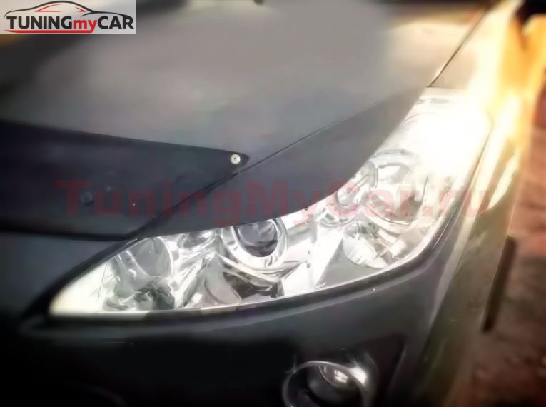Реснички на фары для Peugeot 4007 2007-2012