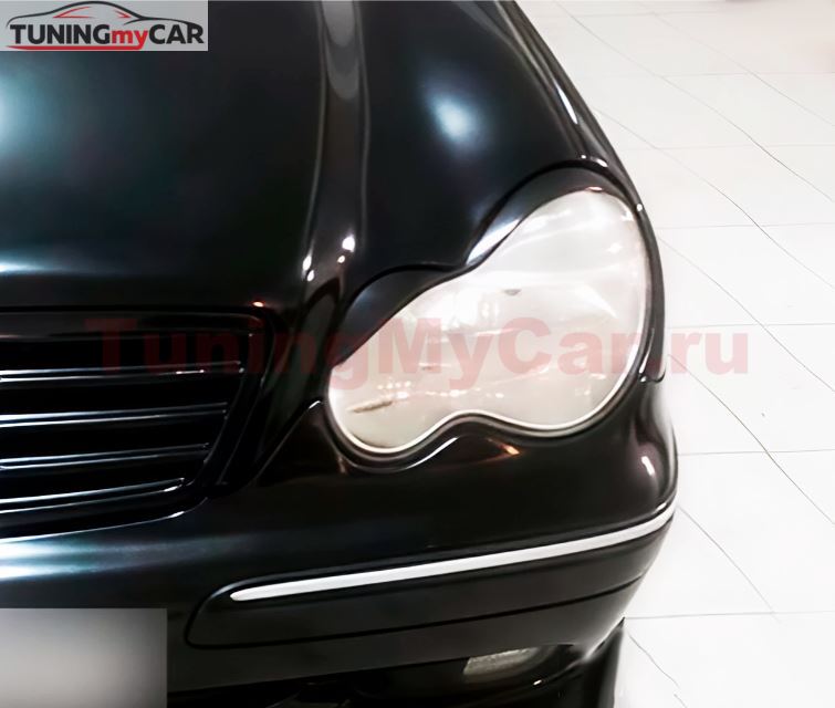 Накладки на фары (реснички) для Mercedes-Benz C-Class 2000-2007