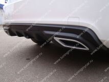 Диффузор заднего бампера для Chevrolet Cruze var№1 (под окраску) 2008-2012