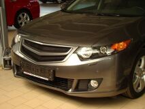 Планка в решетку радиатора "SPORT" для Honda Accord VIII 2008- / Acura TSX (CU2)var №2 без логотипа Honda