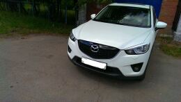 Реснички на фары для Mazda CX-5 (2011-2016) var №1 широкие