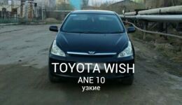 Реснички на фары для Toyota Wish ANE10 узкие, простая оптика