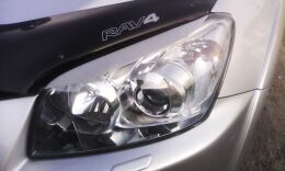 Реснички на фары для Toyota Rav4 2005-2013 (АБС пластик, 2шт.)