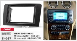 Переходная рамка для установки автомагнитолы CARAV 11-087: 2 DIN / 173 x 98 mm / 178 x 102 mm / MERCEDES-BENZ M-klasse (W164) 2005-2011; GL-Klasse (X164) 2006-2012