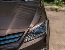 Реснички на фары для Hyundai Solaris I 14-17 РЕСТАЙЛИНГ
