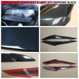 Реснички на фары для BMW X5 E70 2007 - 2013 ШИРОКИЕ