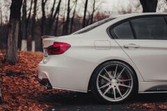 Накладки под задний бампер (мини-лезвия)  для BMW 3-series (F30) Глянцевый