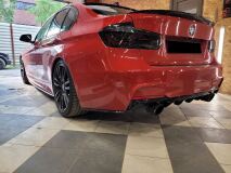 Диффузор заднего бампера BMW 3-series (F30) черный матовый