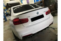 Диффузор заднего бампера для BMW 3-series 2011-2019 черный глянцевый
