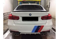 Диффузор заднего бампера для BMW 3-series 2011-2019 черный матовый