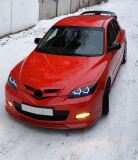 Реснички на фары для Mazda 3 хэтчбек 2003-2009