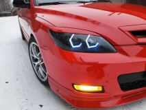 Реснички на фары для Mazda 3 хэтчбек 2003-2009