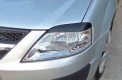 Накладки на передние фары (Реснички) Renault Logan 2004-2013, Lada Largus (универсал, фургон)  2012 - 2019, Largus Cross (универсал) 2014 - 2019