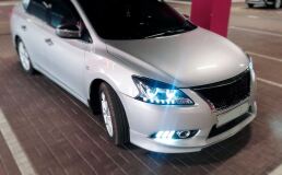 Реснички на фары NISSAN SENTRA 2013-2017г