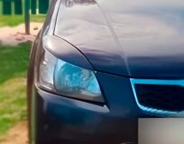 Накладки на передние фары (реснички) Kia Rio 2, 2005- 2011 B3-1