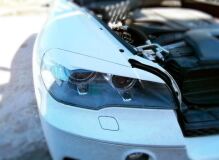 Реснички на фары для BMW X5 E70 2007 - 2013 ШИРОКИЕ