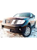 Зимняя заглушка решетки радиатора и переднего бампера Nissan Pathfinder 2011-2013 (R51 рестайлинг)