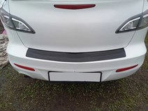 Накладка на задний бампер без скотча для Mazda 3 (BL) Рестайлинг 2011-2013