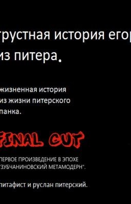грустная история егора из питера. [FINAL CUT] (отредактированная версия)