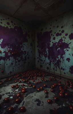 Лиловые пятна и божьи коровки.