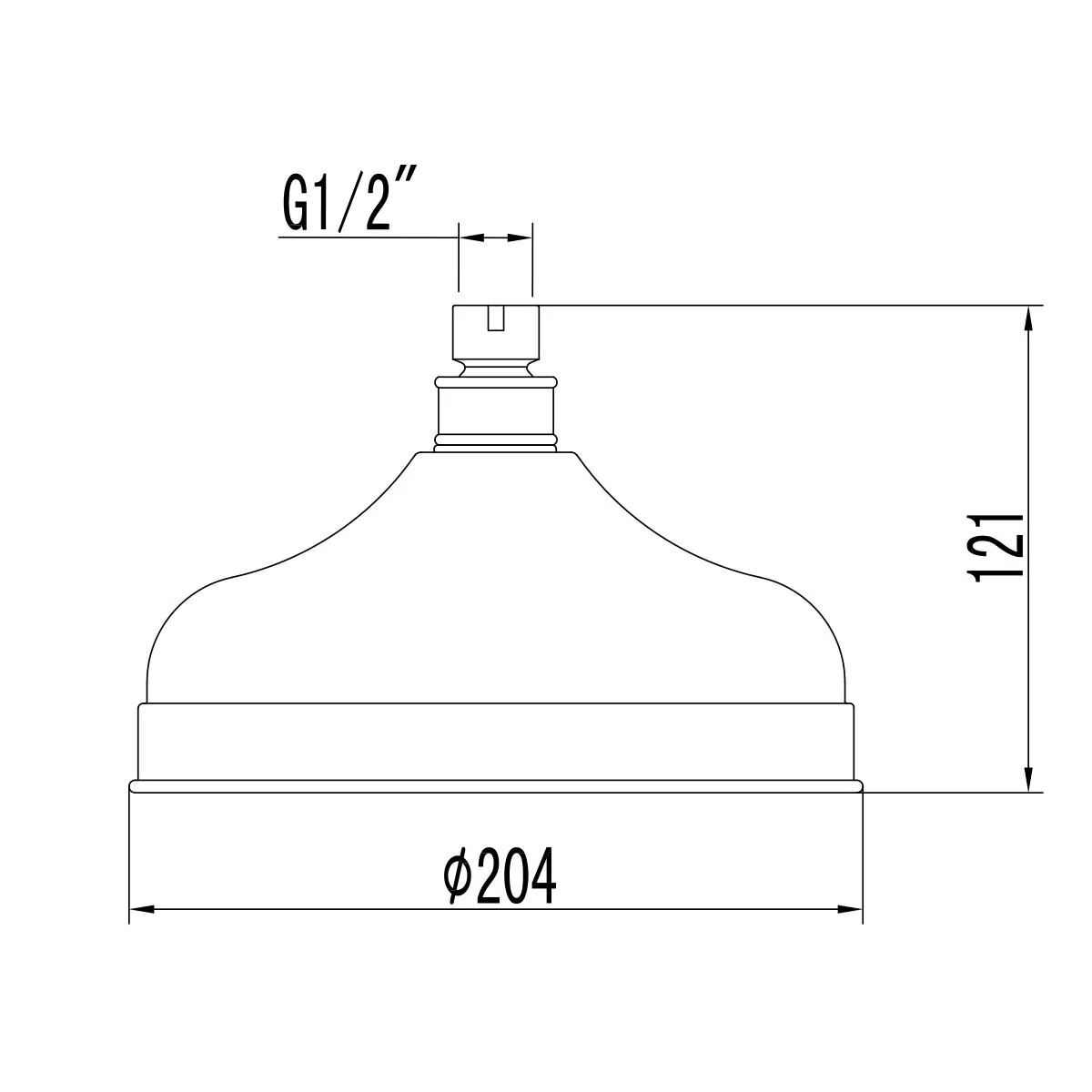 Габаритная схема Верхний душ Lemark LM8989C