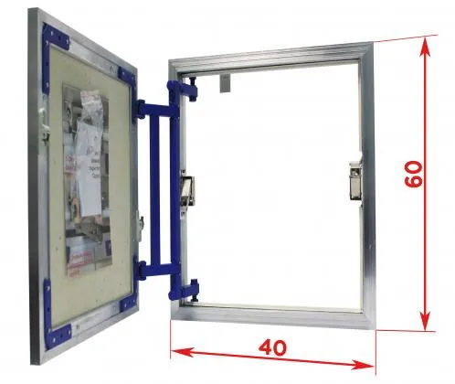 Габаритная схема Ревизионный люк Lyuker AL-KR 60x40, настенный