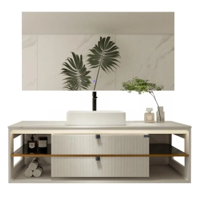 Тумба с раковиной Black&amp;White Gravity AV707.1500 WHITE 150 белый матовый 