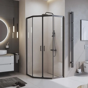 Душевой уголок BelBagno Uno-195 P-2-90-C-NERO 