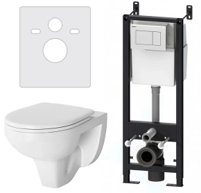 Комплект Damixa Jupiter DX77.IS10101.1738 кнопка смыва белая 