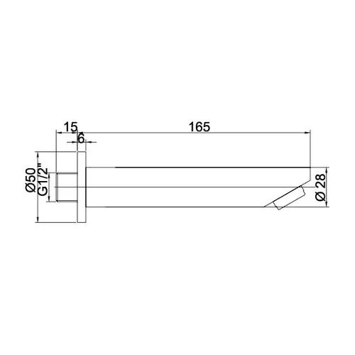 Габаритная схема Излив RGW Shower Panels SP-147 для ванны