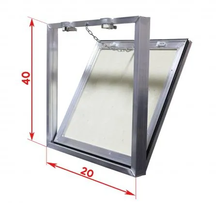 Габаритная схема Ревизионный люк Lyuker Д 40x20, настенный